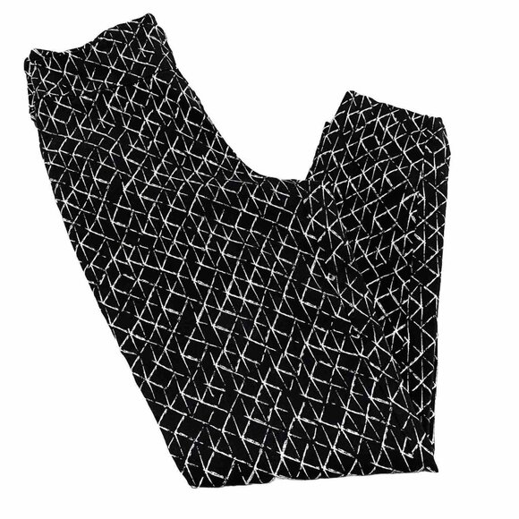 Larry Levine Pants Women’s Size 10 Black & White Pull On Pants - Picture 1 of 10
